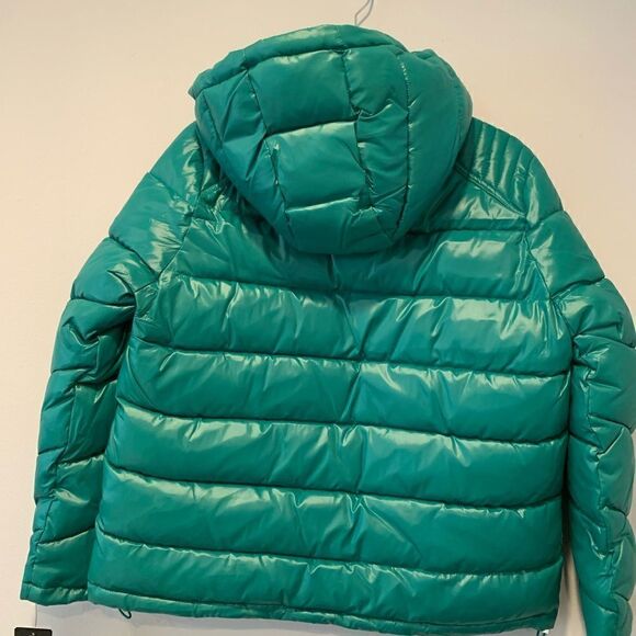Guess Kelly Green shine puffer size L, NWT - Picture 5 of 16